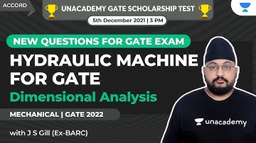 Dimensional Analysis | Hydraulic Machine | New Questions for GATE | ME | J S Gill