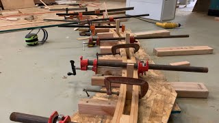 Gothic arch greenhouse build Gluing up the arches Busy Beaver