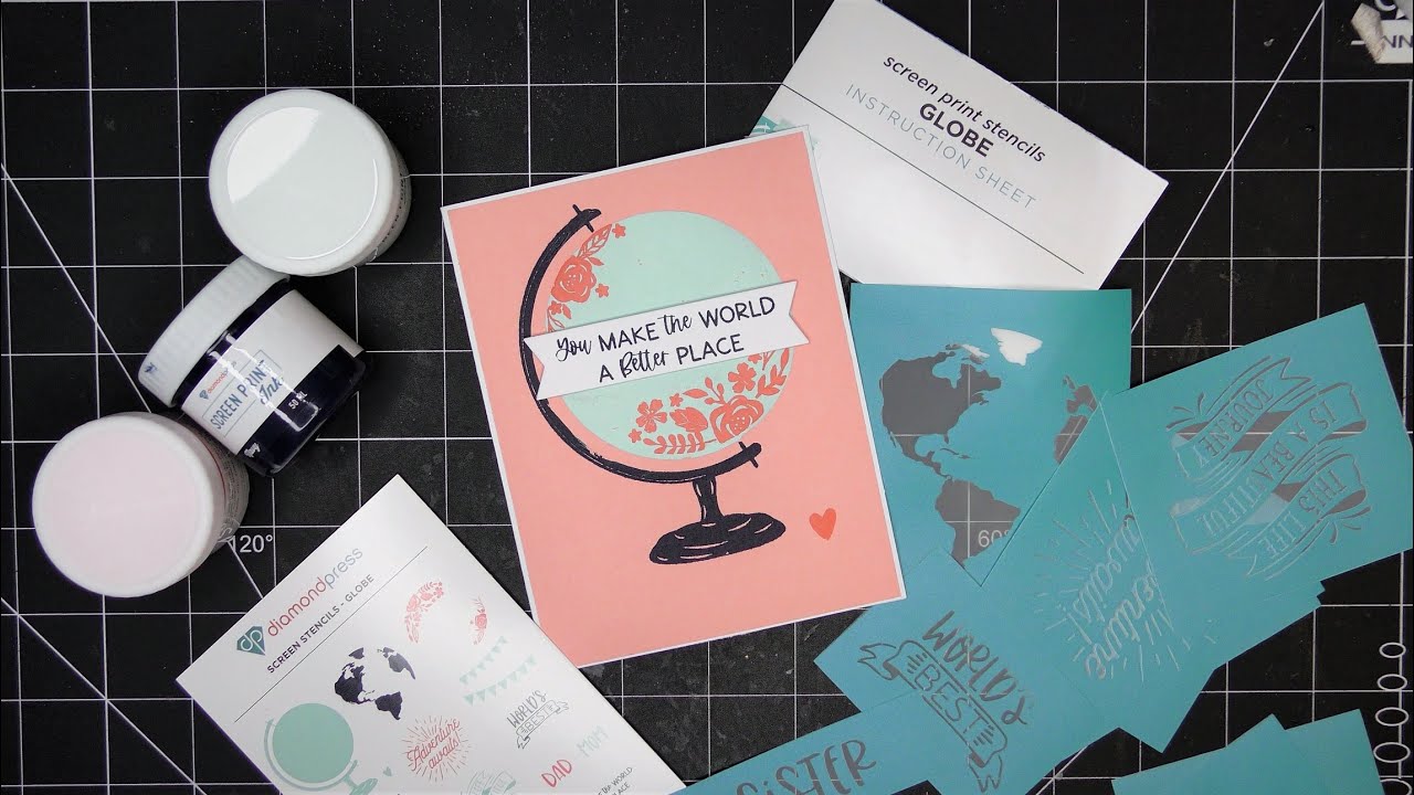 Diamond Press "Globe" Screen Print Bundle Review Tutorial! So Cool