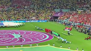 Brazil Vs Serbia - Qatar World Cup 2022 - Match 16 - Players Entrance And National Anthems