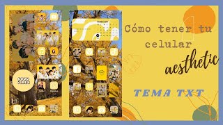 Cómo tener tu celular aesthetic ✨ Tema TXT  amarillo 🌟💛✨ screenshot 4