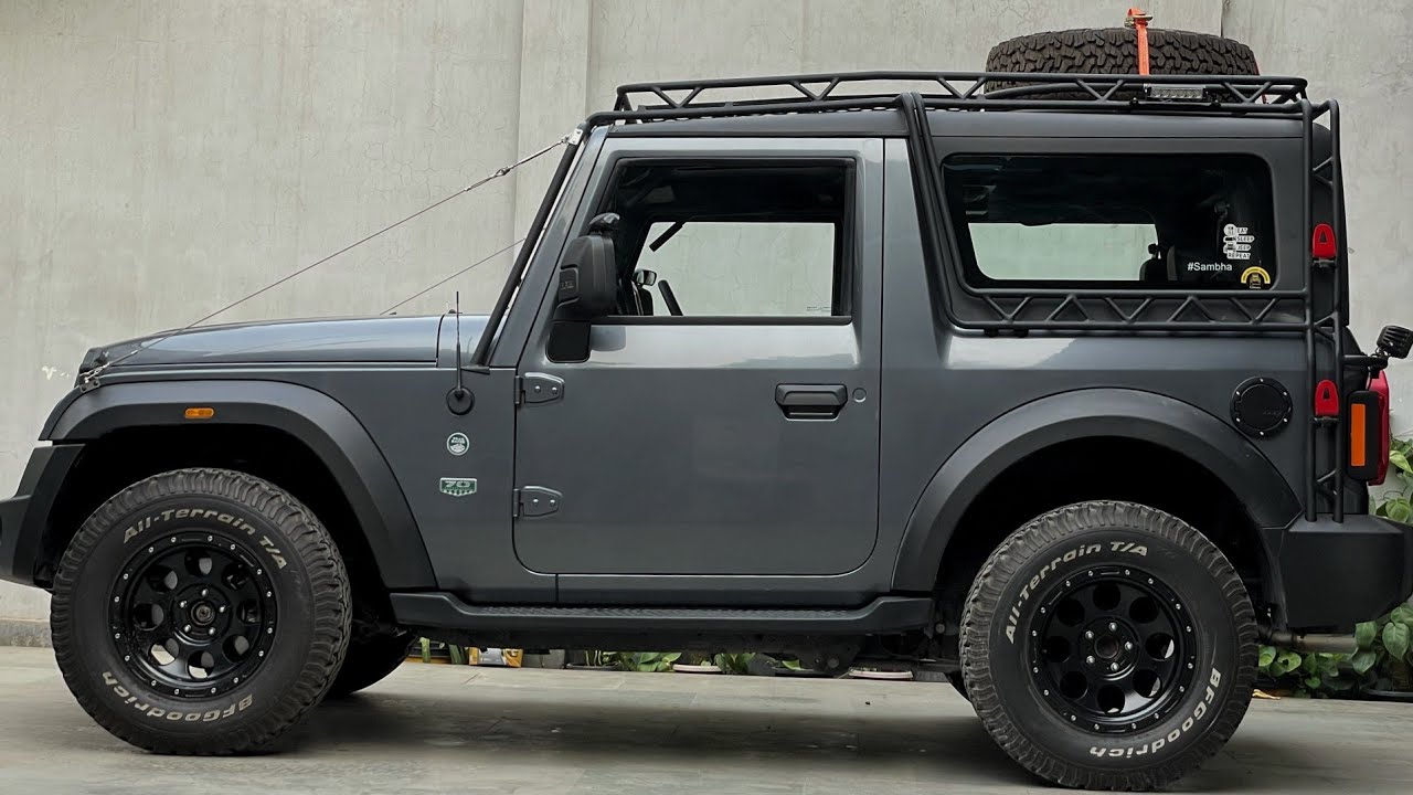 Mahindra Thar Modified: Full Body Rack, Borla Exhaust, BFG KO Tyres