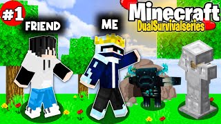 MINECRAFT PE 🔥 Dual Survival Series in Hindi Ep 1 | Find a Village \& Made Iron Armour