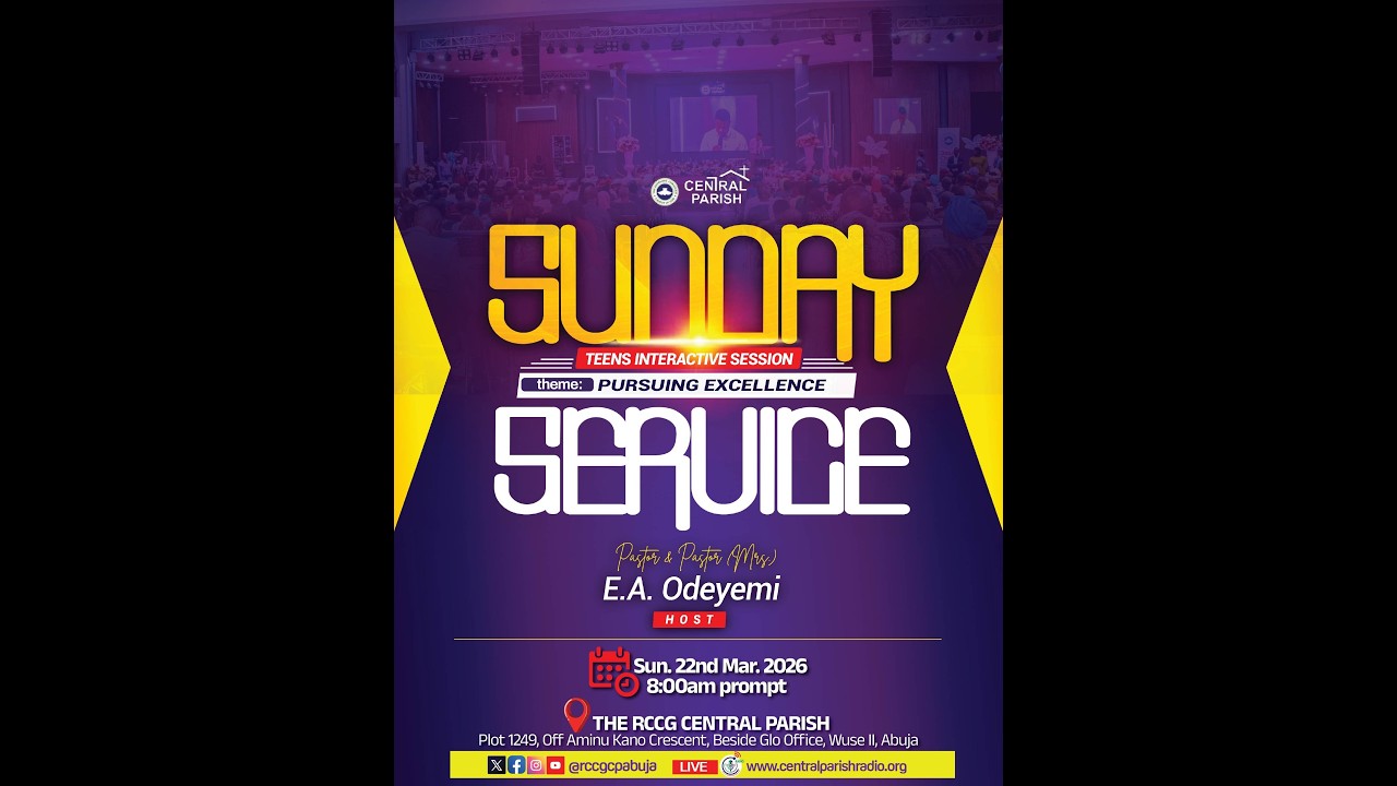 RCCG SPECIAL SUNDAY SERVICE//22-03-2026 - YouTube