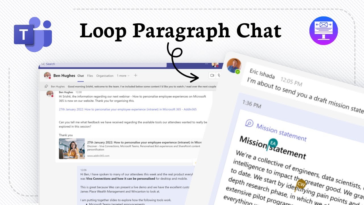 How to send a loop paragraph message in Microsoft Teams - YouTube
