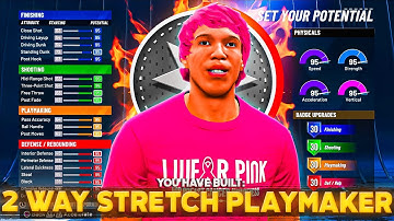 BEST 2-WAY STRETCH PLAYMAKER BUILD on NBA 2K22 CURRENT GEN! BEST RARE PF BUILD ON NBA 2K22!