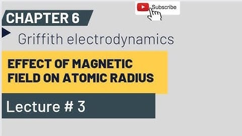 Chap #6 | LEC # 3 | [ Effect of Magnetic field on Atomic radius ] griffith electrodynamics.