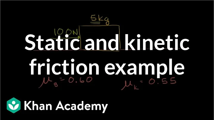 Static and kinetic friction example | Forces and Newton's laws of motion | Physics | Khan Academy