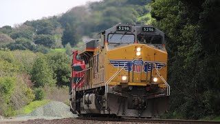 [RARE] UP leading BNSF! Union Pacific leader and FXE unit on BNSF Autorack through the Bay Area! by CabCar6962 184 views 2 months ago 13 minutes, 4 seconds