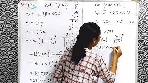 Compound Interest Ex2.3 Q 13 ML Aggarwal Class 9 ICSE Compound Interest Growth and depreciation#icse