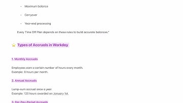 WorkDay - #83  Anusha Journal  Accrual Rules in Workday #workday#study