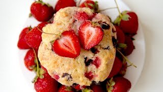 обалденное ПЕЧЕНЬЕ С КЛУБНИКОЙ и шоколадом 🍓 быстрый рецепт!