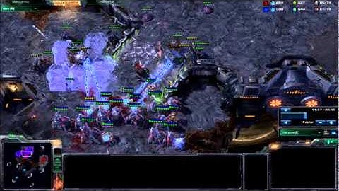Starcraft 2 Protoss force fields vs zerg