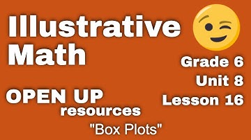 😉 6th Grade, Unit 8, Lesson 16 "Box Plots" |  Illustrative Mathematics