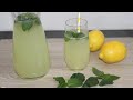 Citronnade maison a la menthe trs rafrachissante facile  prparer avec 4 ingrdients seulement 