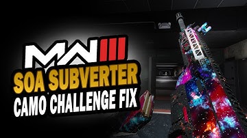 MW3: SOA Subverter - CAMO PROGRESSION FIX