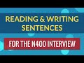 Reading and Writing Sentences for the English Test in N-400 Interview