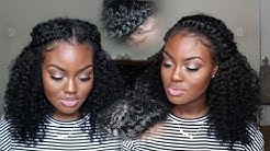Curly Weave With Braid In Front Qaadisiya Lace Front Wigs Of