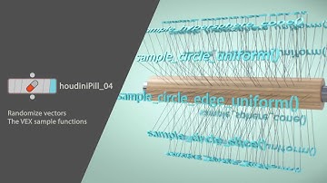 houdiniPill_04  Random vectors using the sample functions VEX