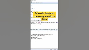 Evitando Optional como argumento no Java! #java #desenvolvimento #backend #dev #programação