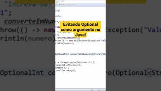 Evitando Optional como argumento no Java! #java #desenvolvimento #backend #dev #programação