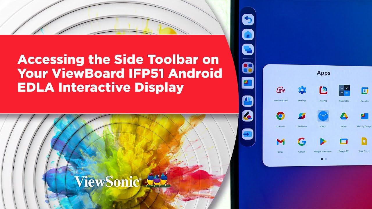 Accessing the Side Toolbar on Your ViewBoard IFP41 and 51 Android EDLA ...