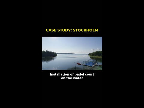 Italian Padel a Stoccolma, campo sull'acqua #padel #stockholm