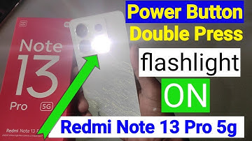 Power button double press to turn on flashlight in all Redmi note 13/setting smart flash light