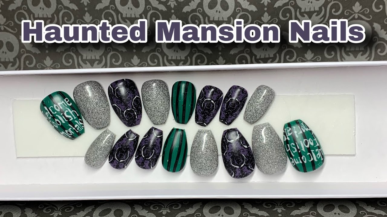 Haunted Mansion Halloween Nails l Press On Nails YouTube