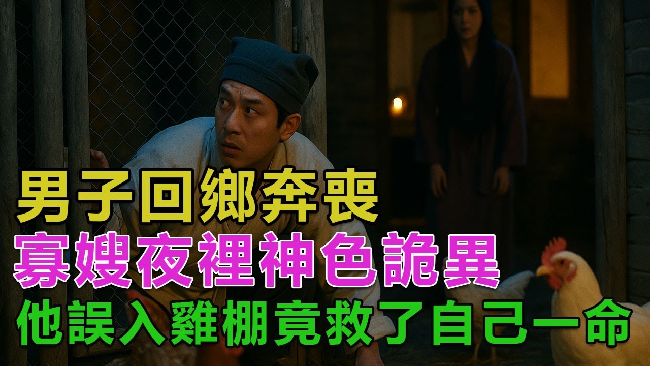 民間故事：男子回鄉奔喪，寡嫂夜裡神色詭異，他誤入雞棚竟救了自己一命