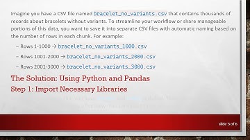 How to Save Chunks of Data into Automatically Named CSV Files using Python and Pandas