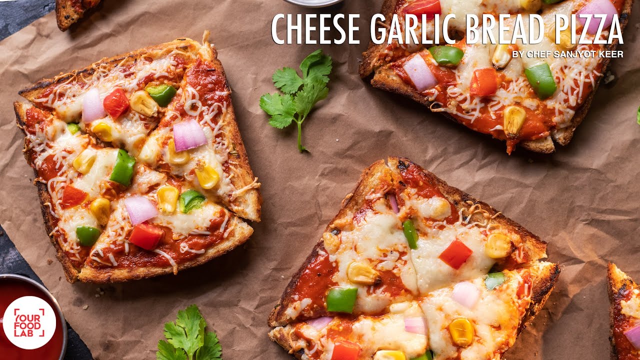 Cheese Garlic Bread Pizza Recipe Cheese Garlic Bread Pizza Easy garlic-pizza-bread-recipe