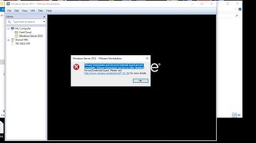Power on a vm in VMware Workstation on Windows 10 host where Credential Guard Device Guard is enable