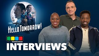Celebrity Exclusive Interview With Haneefah Wood, Hank Azaria & Dewshane Williams of Hello Tomorrow! Apple TV+ Profile