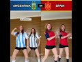 Spain vs Argentina World Cup 2026 Dance Battle 🤯 #football #shorts #dance #footballchallenge