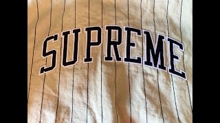 Supreme SS19 Week 10 Pinstripe Varsity Jacket Review! Supreme SS19 Week 10 Pinstripe Varsity Jacket Review!