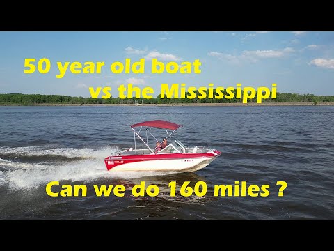 1973 Cobalt vs the Mississippi River  Will the Mercruiser 165 hp cover 160 miles
