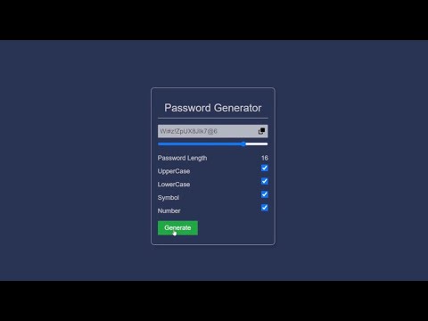 How To Create Random Password Generator Using HTML,CSS AND JAVASCRIPT ...