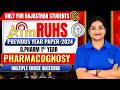 RUHS D.Pharm 1st Year Pharmacognosy | Previous Year Paper - 2024 | MCQ's #pharmacognosy