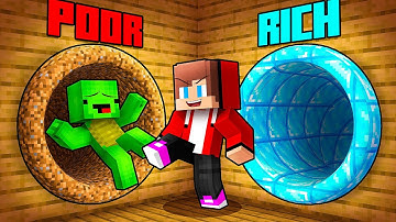 JJ and Mikey: POOR vs RICH Choose A Door Battle in Minecraft - Maizen