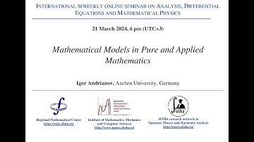 Seminar on Analysis, Differential Equations and Mathematical Physics - Igor Andrianov