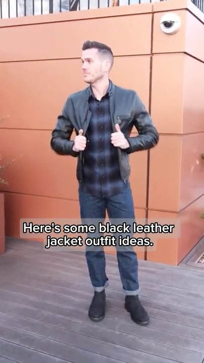 How to style a black Leather jacket | 7 outfit ideas #leatherjacket  #mensfashion - YouTube