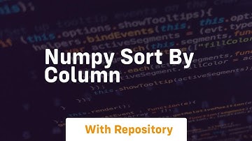 numpy sort by column