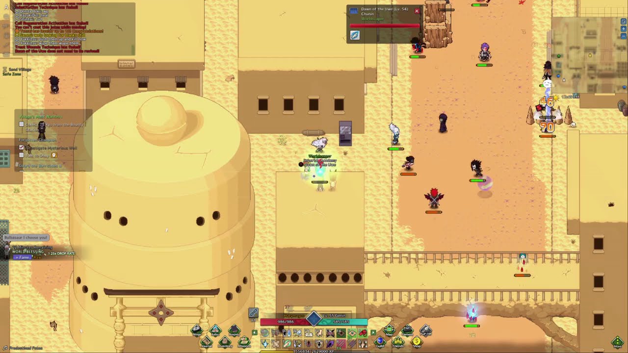 Nin Online  - Mist Village Raids August 8th 2025 (Bubble/Med Gameplay)