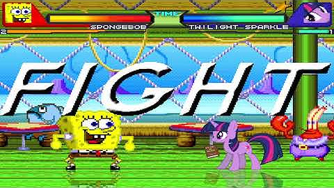 NICK54222 MUGEN: SpongeBob SquarePants (Infantry00) VS Twilight Sparkle