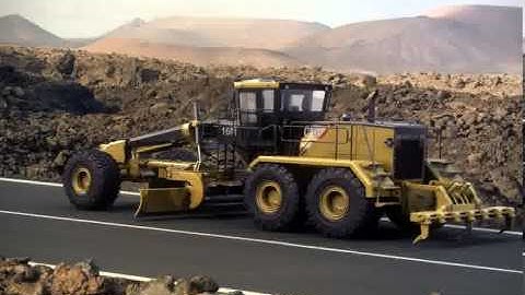 3D Model of Motor Mining Grader Caterpillar 16M Review
