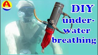 Underwater breathing. No scuba tank, no compressor just with your own muscles.