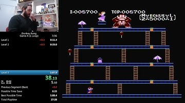 Donkey Kong - Game A (1 Loop) - 1:08.45