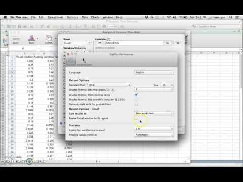 ANOVAs Using StatPlus (Mac)
