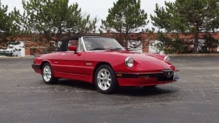 1987 Alfa Romeo Spider Quadrifoglio Injection in Red & Engine Sound My Car Story with Lou Costabile